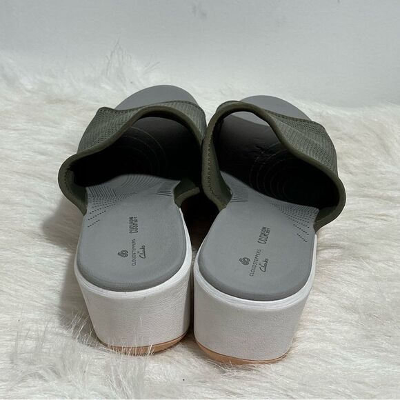 Clarks Green/Pink Step Cali Bay Cloudsteppers Wedge Sandals -- 10W - Picture 8 of 12